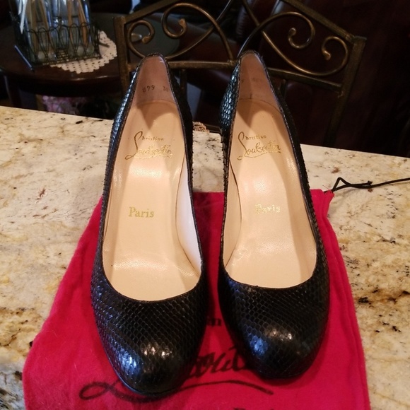 Christian Louboutin Shoes - Christian Louboutin snake skin kitten heel sz38.5